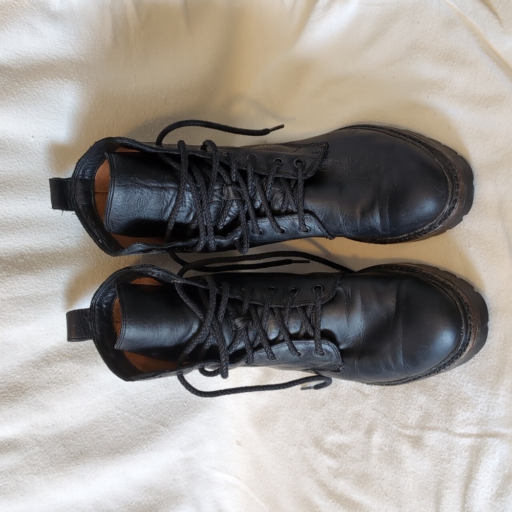 Frye leather combat boot